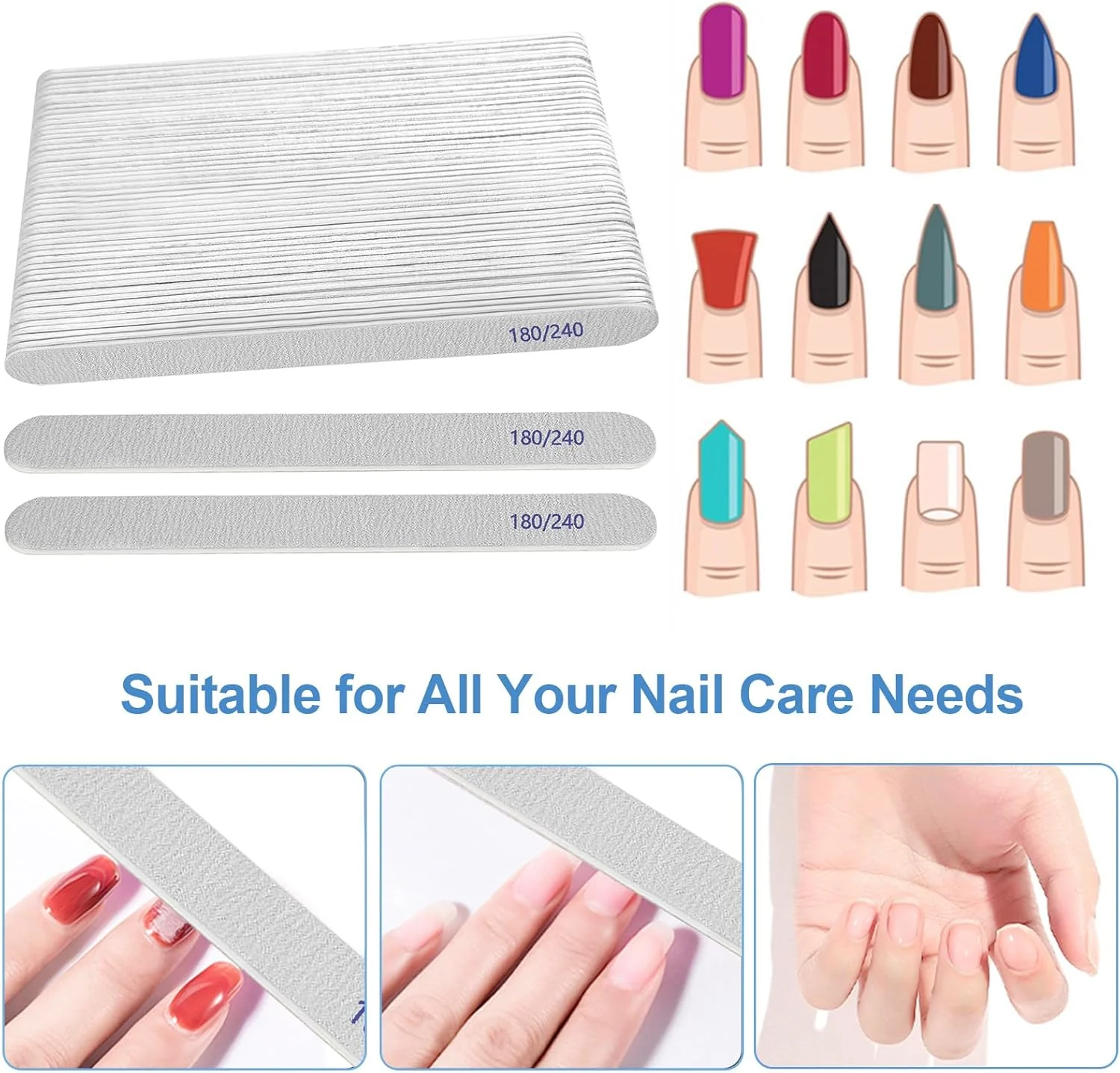 سوهان ناخن با مواد اولیه با کیفیت: این سوهان های ناخن از کاغذ سنباده مرغوب، چوب و مواد سمباده ای ساخته شده اند، قابل استفاده مجدد و آسان برای استفاده هستند. خواص ادویه