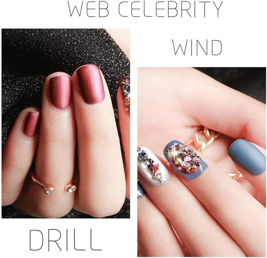 ست ابزار طراحی ناخن، قلم طراحی ناخن، برس طراحی ناخن، ابزار نقطه گذاری ناخن، تزئینات ناخن، سوهان ناخن، سنگ های تزئینی رنگی، ابزار مانیکور برای زیبایی ناخن