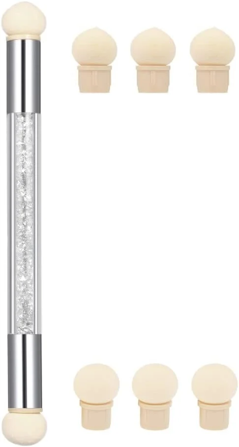 قلم اسفنجی طراحی ناخن Fawoonu - قلم سایه زنی گرادیانی ناخن اکریلیک - ابزار مانیکور قلم موی پودر ناخن