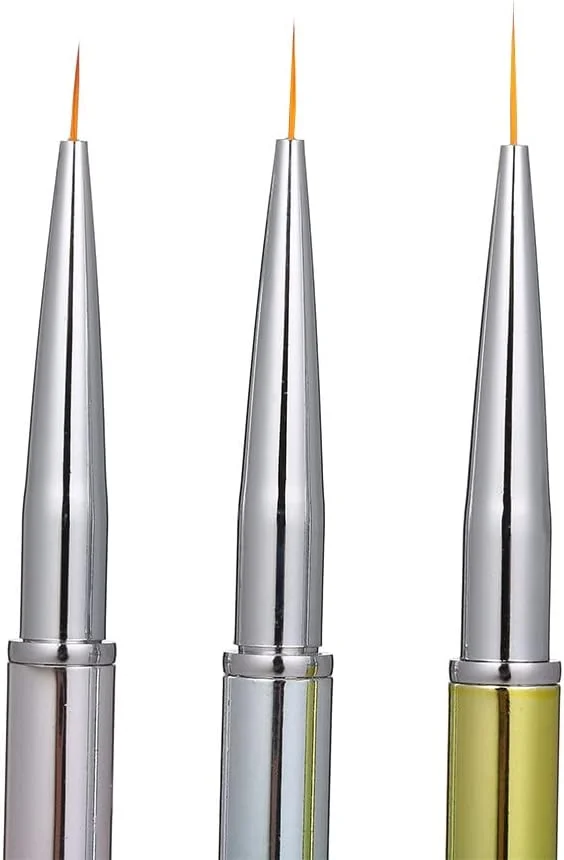 ست طراحی ناخن شامل 3 عدد قلم موی خطی طراحی ناخن، قلم نقطه گذاری و طراحی Fawoonu