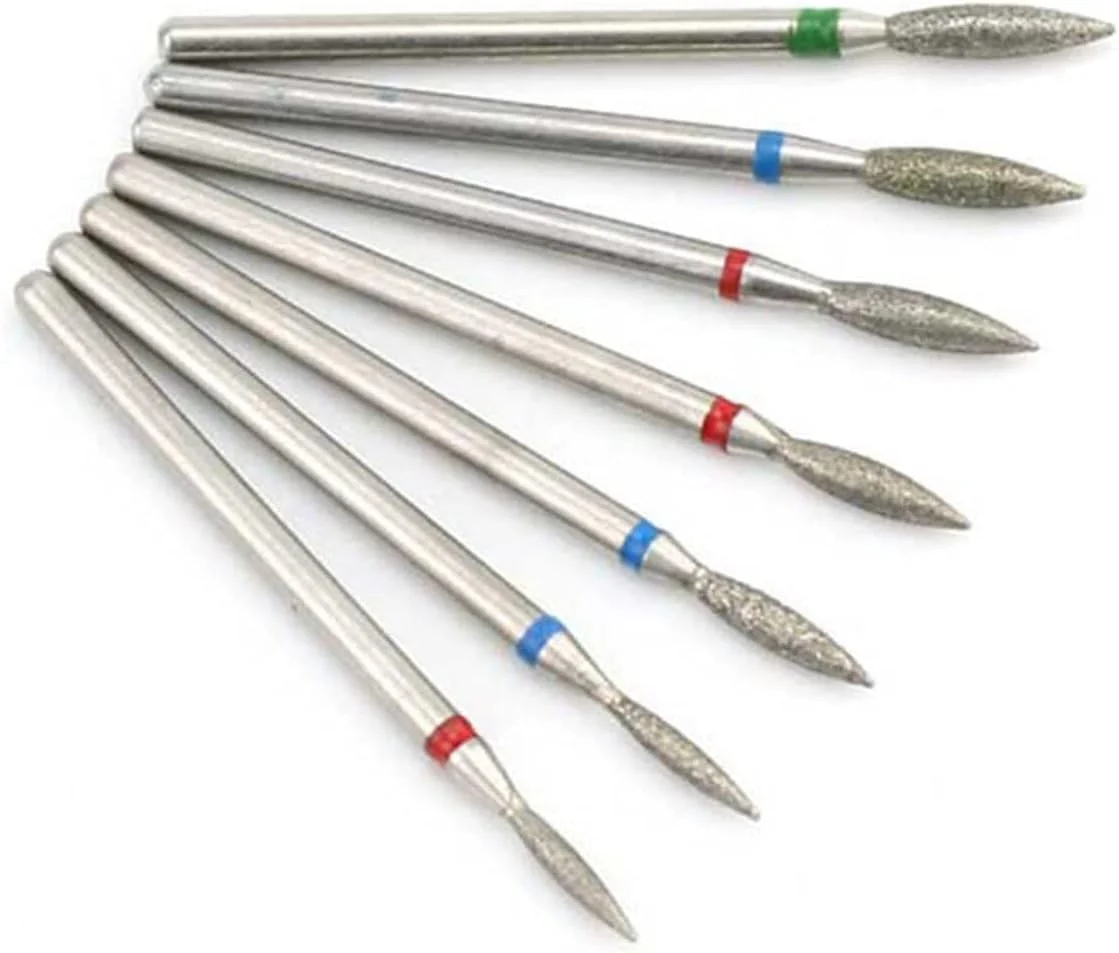 ست سر سوهان ناخن Fawoonu، کیت سر سوهان پدیکور و مانیکور، 7 عدد سر سوهان جایگزین برای سوهان برقی ناخن، مناسب برای از بین بردن کوتیکول و لاک ژل ناخن