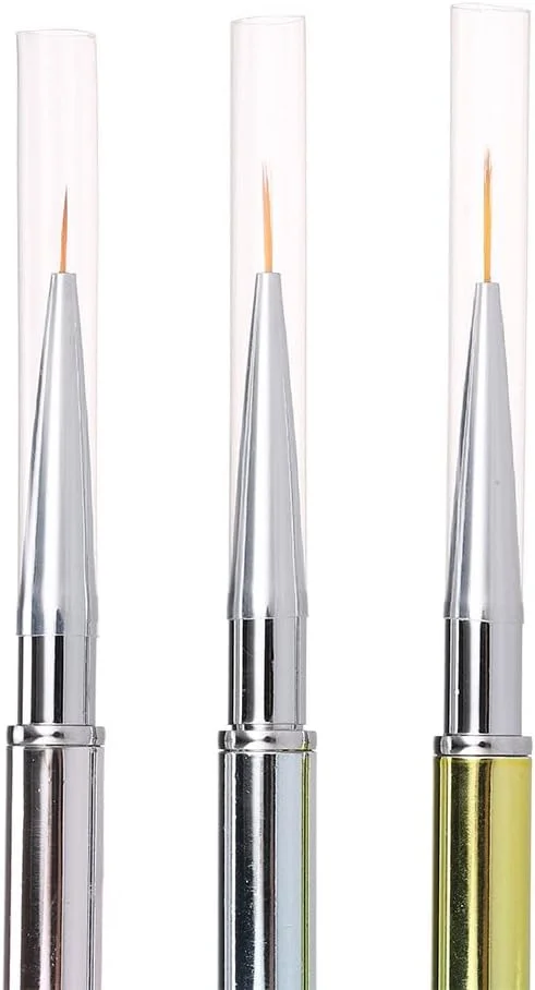 ست طراحی ناخن شامل 3 عدد قلم موی خطی طراحی ناخن، قلم نقطه گذاری و طراحی Fawoonu