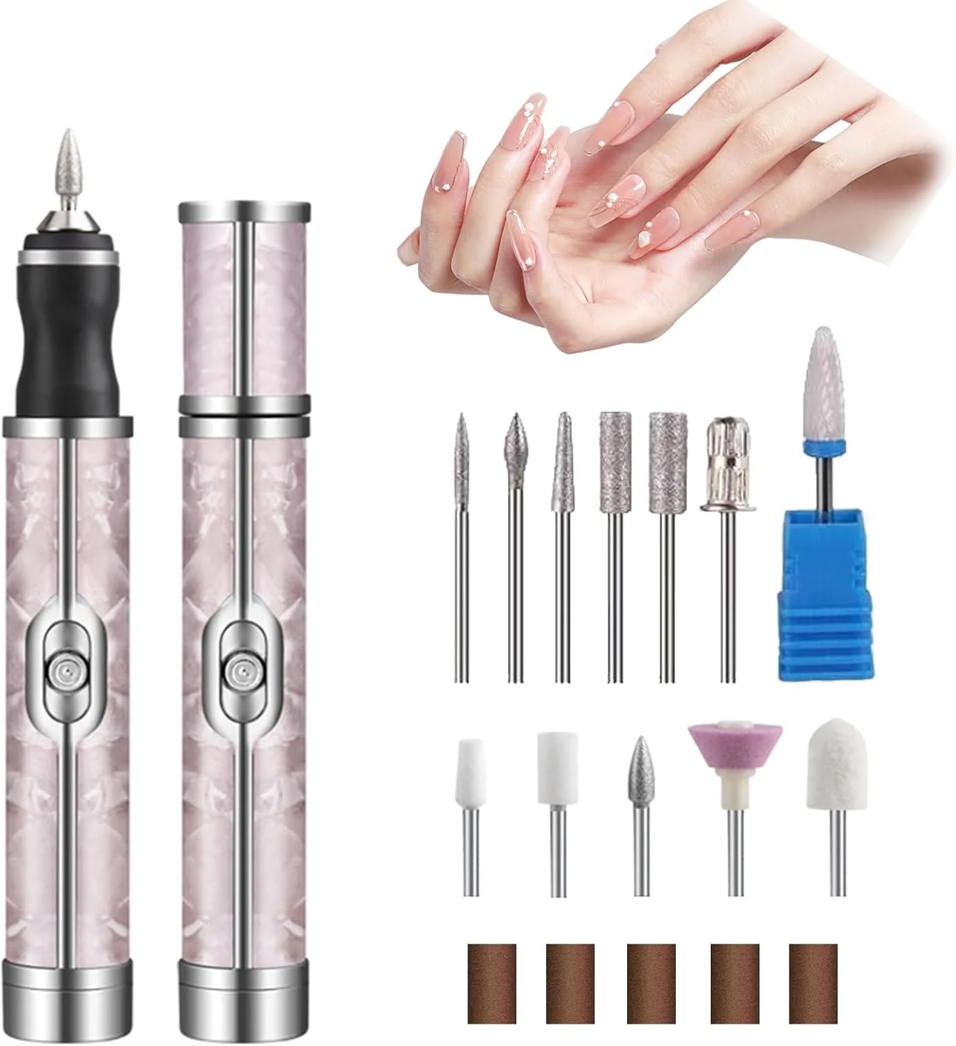 سوهان ناخن برقی برای ناخن های ضخیم پا، دریل ناخن بی سیم برای پرستاری، لایه برداری، برداشتن و سنگ زنی لبه