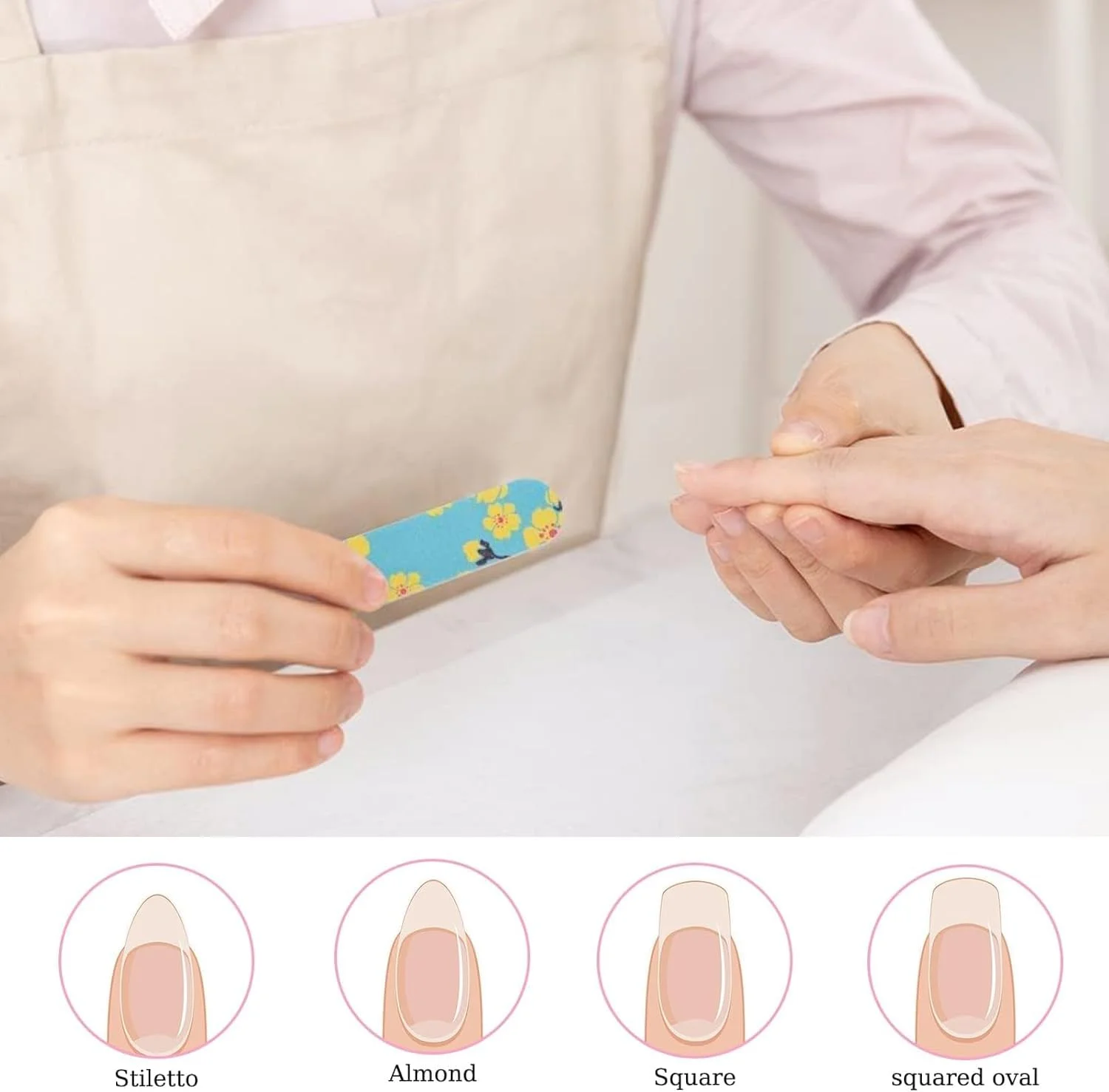 ۲۰ عدد سوهان ناخن مینی دو طرفه - تخته سنباده برای شکل دادن به ناخن های مصنوعی و طبیعی، اکستنشن و نظافت حیوانات خانگی - ایده آل برای استفاده در منزل و سالن