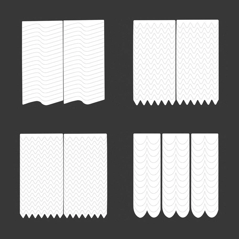 برچسب ناخن فرنچ Pepisky، 18 ورق برچسب هنری خودچسب مانیکور، نوک ناخن، برچسب حاشیه منحنی
