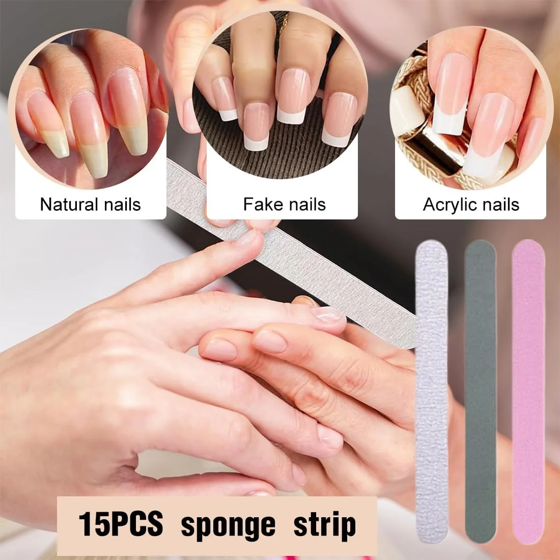 بسته 15 عددی سوهان ناخن حرفه ای، سوهان برای ناخن های ژلی، سمباده، سوهان اسفنجی ناخن، ابزار مانیکور، برای ناخن ها، آرایشگاه، حیوانات خانگی