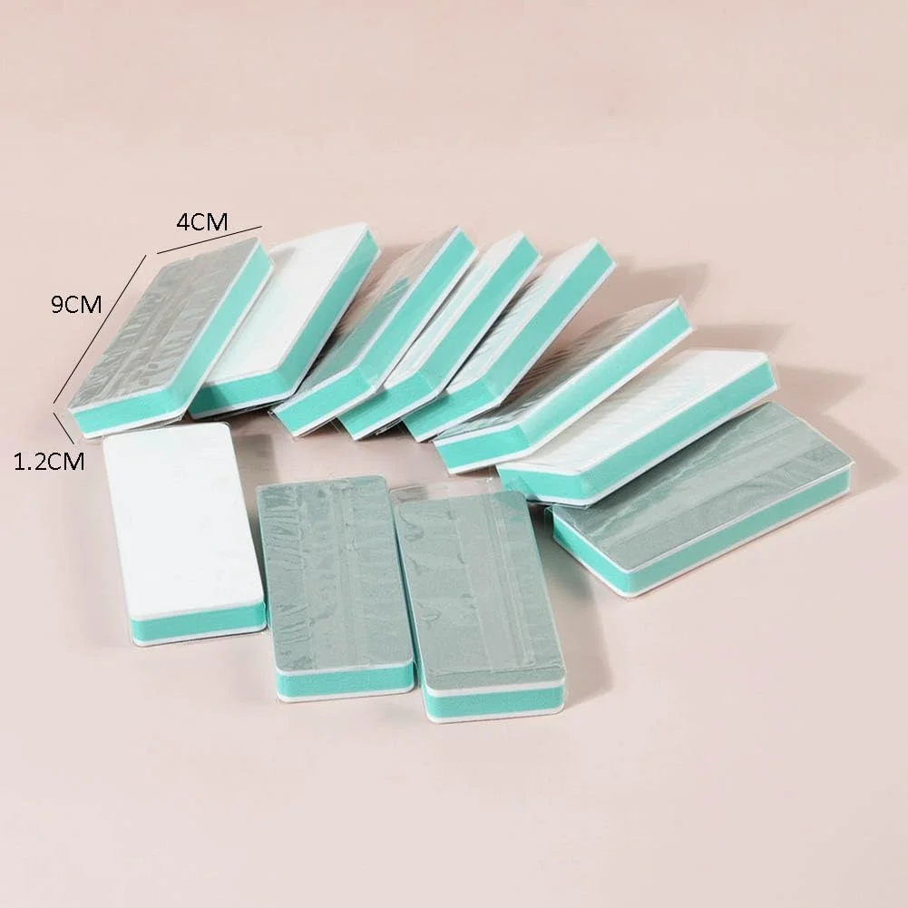 بلاک پولیشینگ عتیقه 6 عددی، پد سمباده عتیقه، بلاک بافر عتیقه، بلاک پولیشینگ ناخن دو طرفه، بلاک بافر ناخن (سبز و سفید، 600#/3000#)