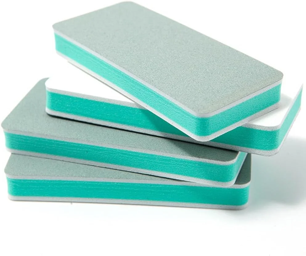 بلاک پولیشینگ عتیقه 6 عددی، پد سمباده عتیقه، بلاک بافر عتیقه، بلاک پولیشینگ ناخن دو طرفه، بلاک بافر ناخن (سبز و سفید، 600#/3000#)