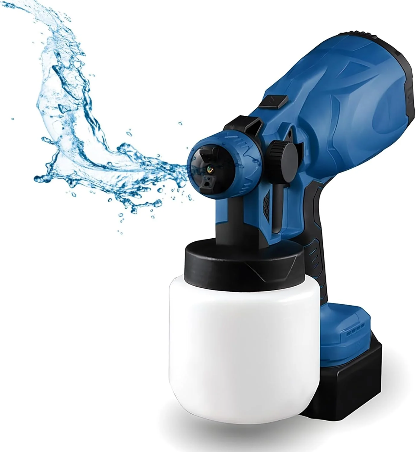 دستگاه رنگ پاش شارژی 21 ولت به همراه 4 نازل مسی، 3 الگو، مخزن 800 میلی لیتری مناسب برای مبلمان، حصار، دیوار، درب و باغ