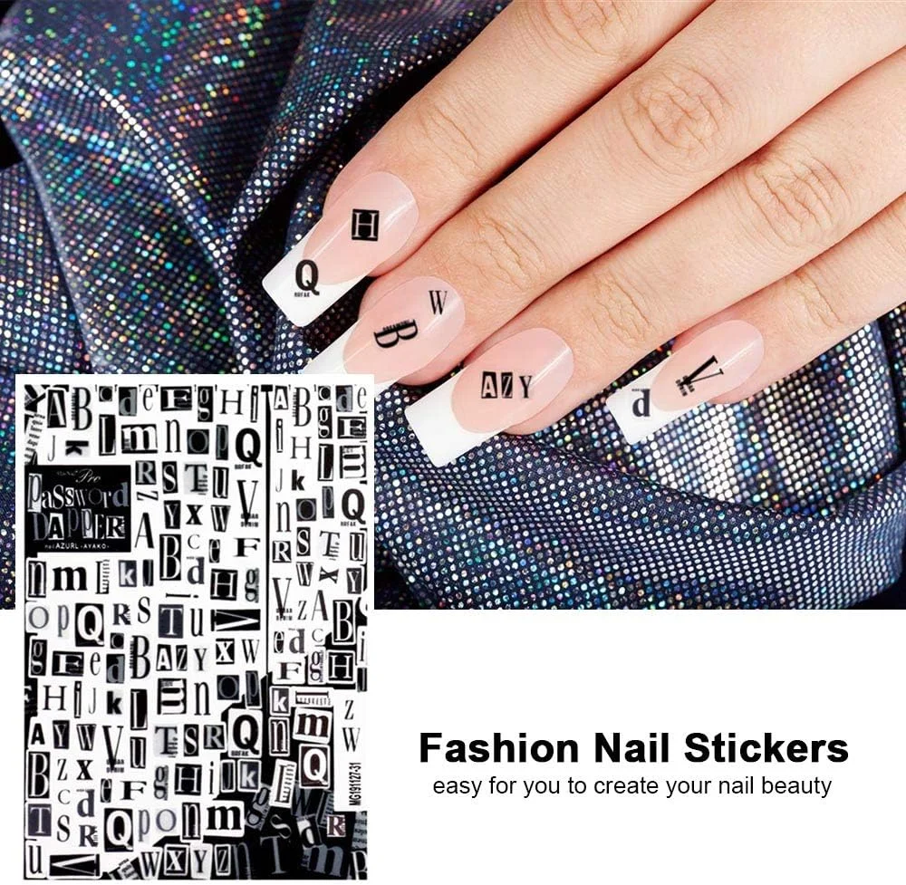 برچسب های ناخن طرح انتقال پپیسکی، برچسب های خودچسب طراحی ناخن برای خانم ها، کودکان، مانیکور DIY یا سالن ناخن