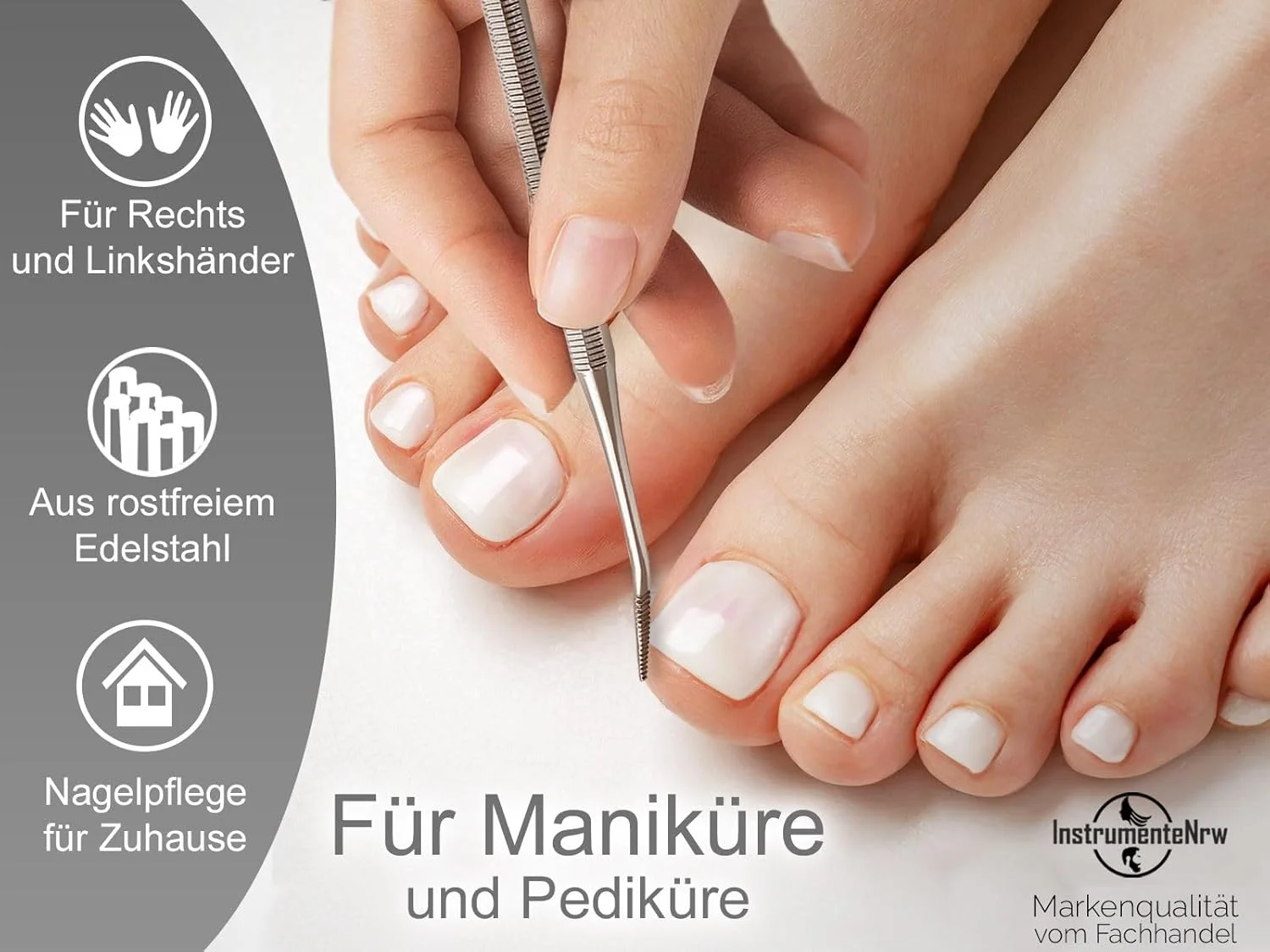 سوهان ناخن حرفه ای، سوهان فلزی گوشه ناخن پا، ابزار مراقبت از پا، کمی زاویه دار برای پدیکور و مانیکور، ضد زنگ، استیل ضد زنگ، ابزار مراقبت از پا، ایده آل برای ناخن های فرورفته