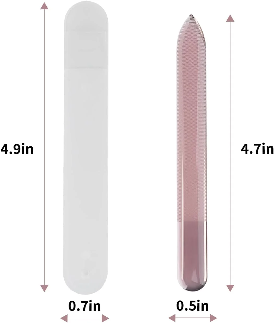 سوهان ناخن شیشه ای نانو HAWATOUR با футляр، مجموعه 5 عددی سوهان ناخن با سطح гравировка شده، ابزار профессиональный مانیکور، چند رنگ