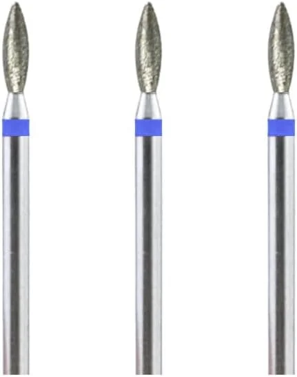 ست ۳ عددی سر سوهان مانیکور روسی ناخن ناتوری، الماسه ۲.۳ میلی‌متری (درجه زبری متوسط)