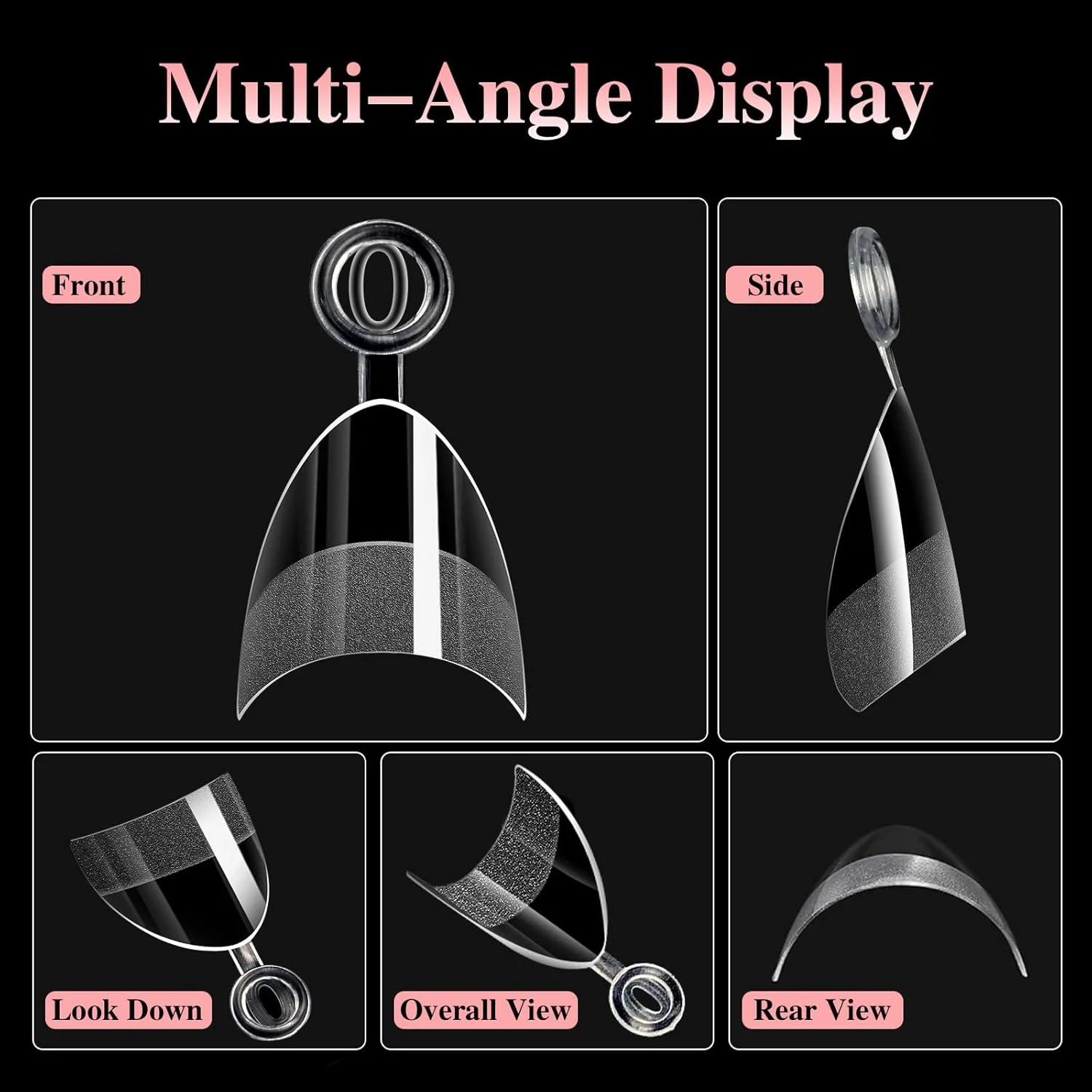 جولریتیک جعبه 600 عددی چیپس ناخن فوق العاده کوتاه بدون خراش چیپس ناخن مصنوعی مات