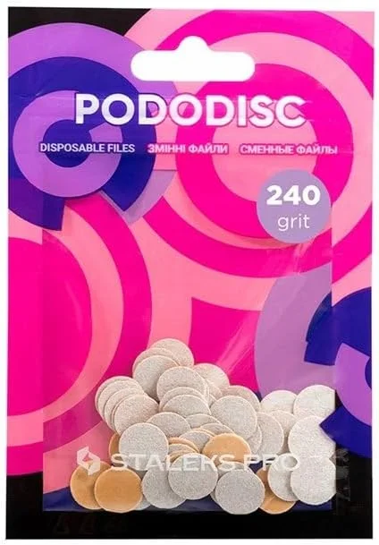پدهای یدکی دیسک پدیکور PODODISC STALEKS PRO XS (50 عدد) -PDF-10 240w