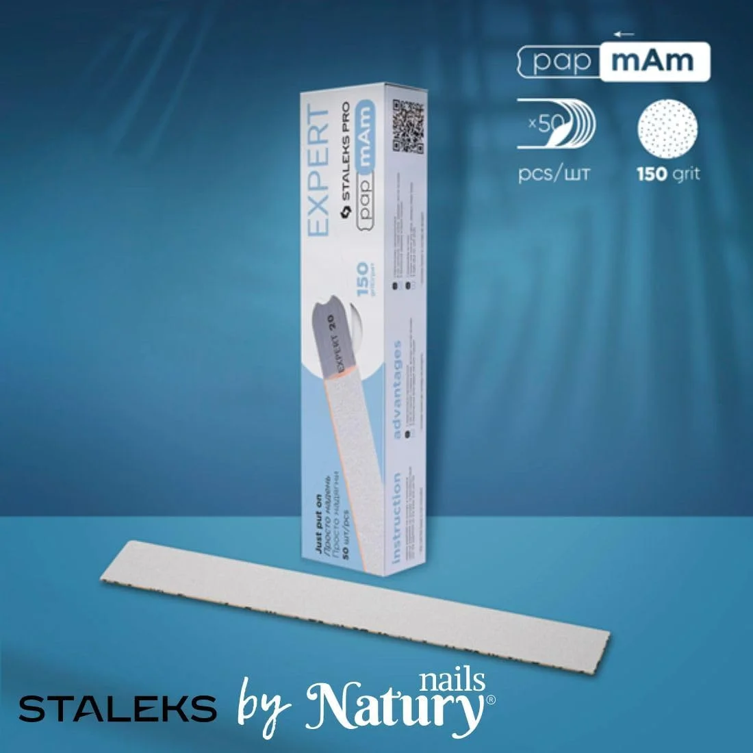 بسته 50 عددی آستین سمباده معدنی پاپمام STALEKS PRO برای پایه صاف Expert Eco Friendly Paper