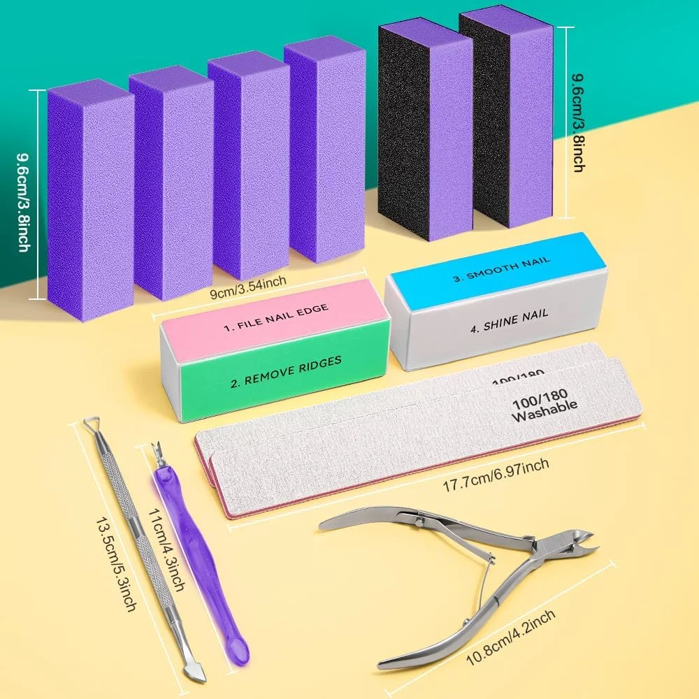 ست ابزار مانیکور TsMADDTs، ست سوهان ناخن ۱۳ تکه (بنفش)