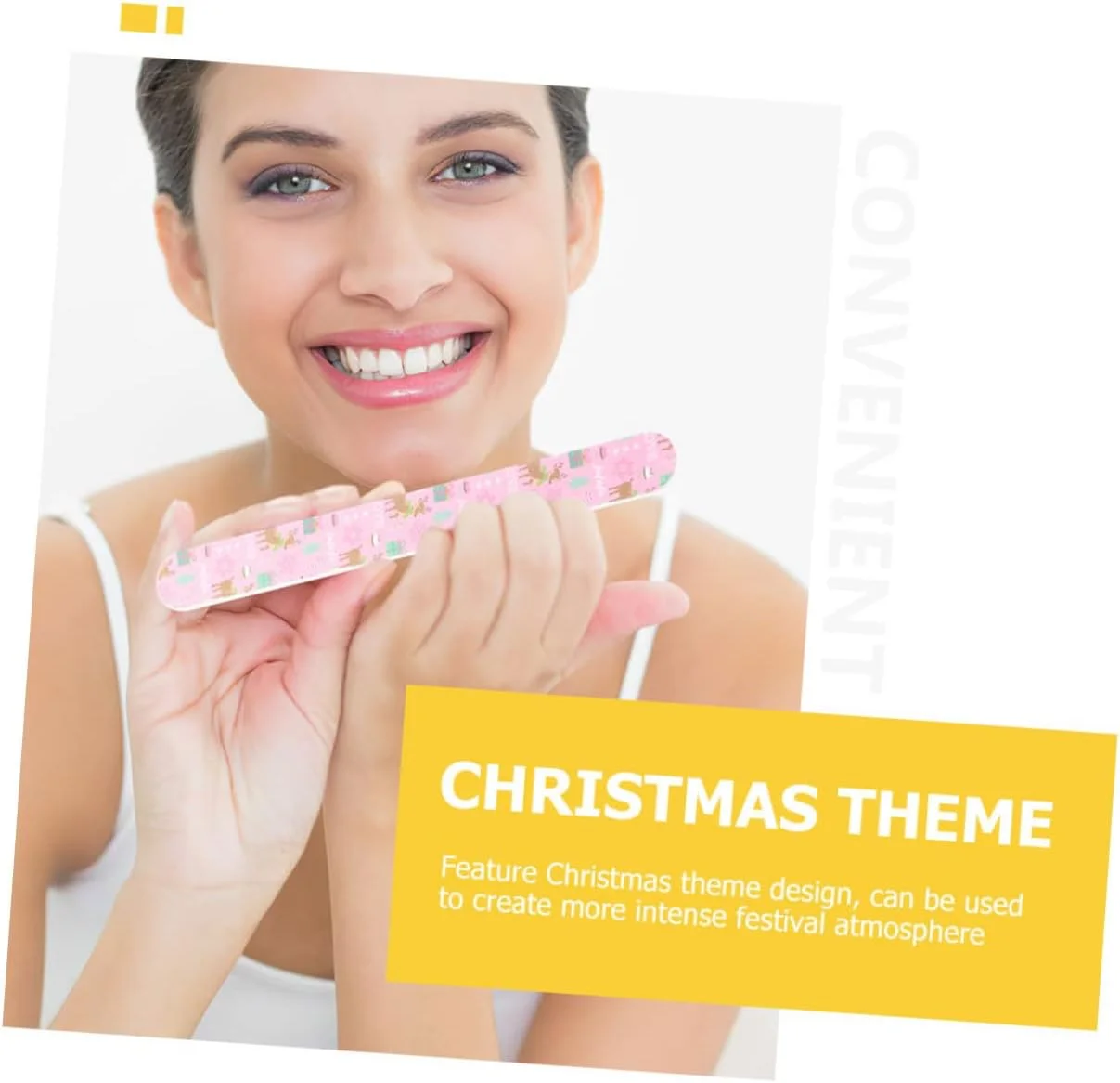 بسته ۳۰ عددی سوهان ناخن با طرح کریسمس، ابزار پولیش ناخن، سوهان مانیکور و پدیکور، ابزار سوهان ناخن سالنی، ابزار پولیش ناخن انگشتان