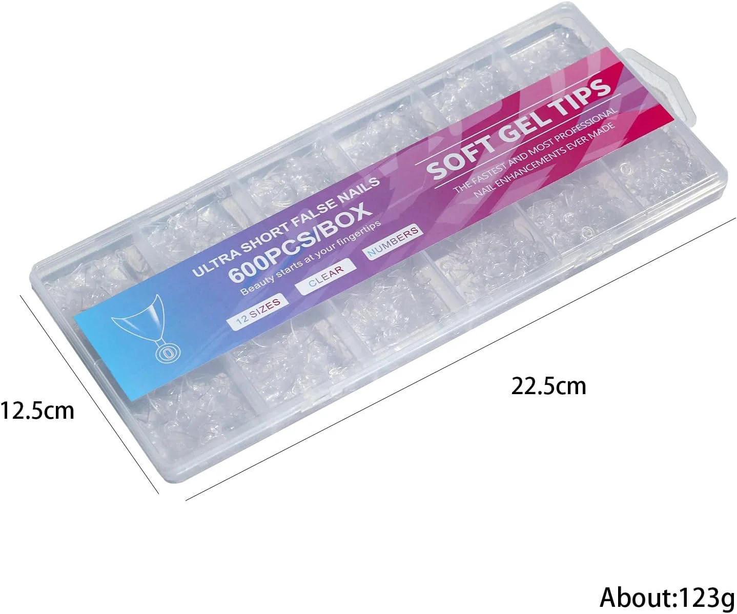 ایرووامی 600 عدد چیپس ناخن فوق العاده کوتاه بدون خراش