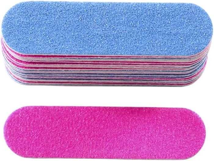 ۱۰۰ عدد سوهان ناخن FONGKNOX، سوهان ناخن دو طرفه ۱۸۰/۲۴۰، قابل شستشو و استفاده مجدد، سوهان ناخن حرفه ای برای سالن های ناخن و منزل - رنگ های متنوع