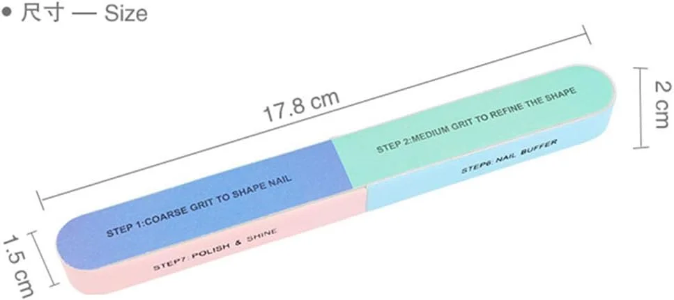 بلاک بافر مانیکور ناخن چند وجهی رنگارنگ ابزار مانیکور پدیکور هنر ناخن سوهان اسفنجی سمباده پولیش بافر