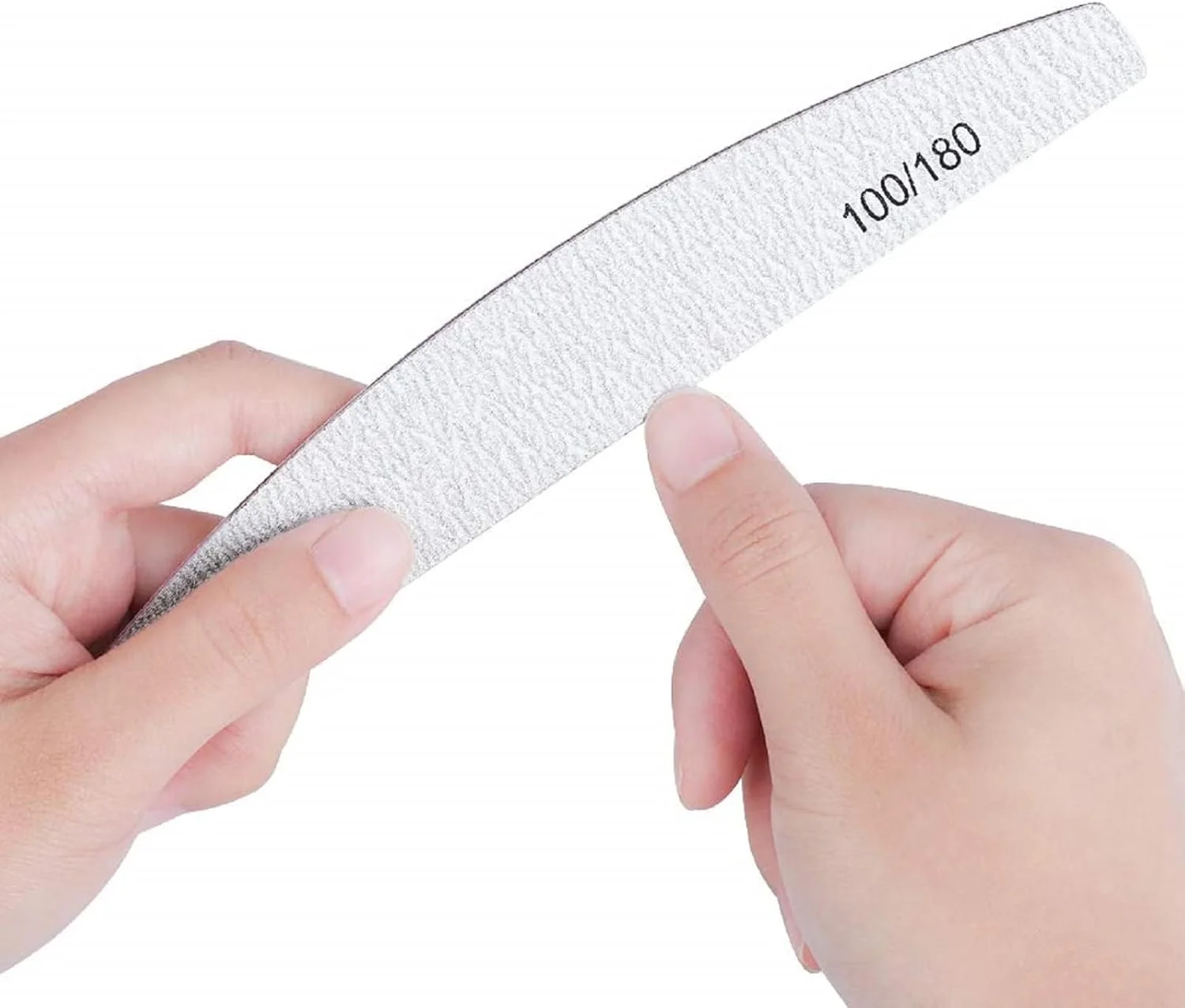 سوهان ناخن حرفه ای قابل استفاده مجدد، 12 عدد، درجه زبری 100/180، سمباده دو طرفه، ابزار مانیکور برای ناخن های اکریلیک