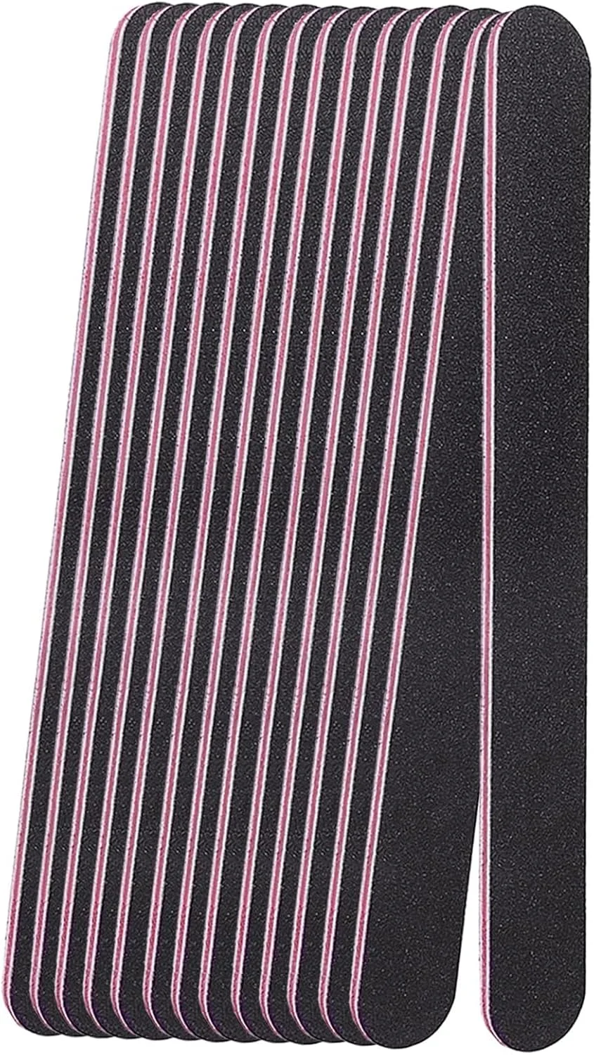 ست سوهان ناخن، 20 عدد سوهان ناخن حرفه ای دو طرفه، سوهان های بافر ناخن برای خانه، سمباده + EVA + تخته پلاستیکی PS