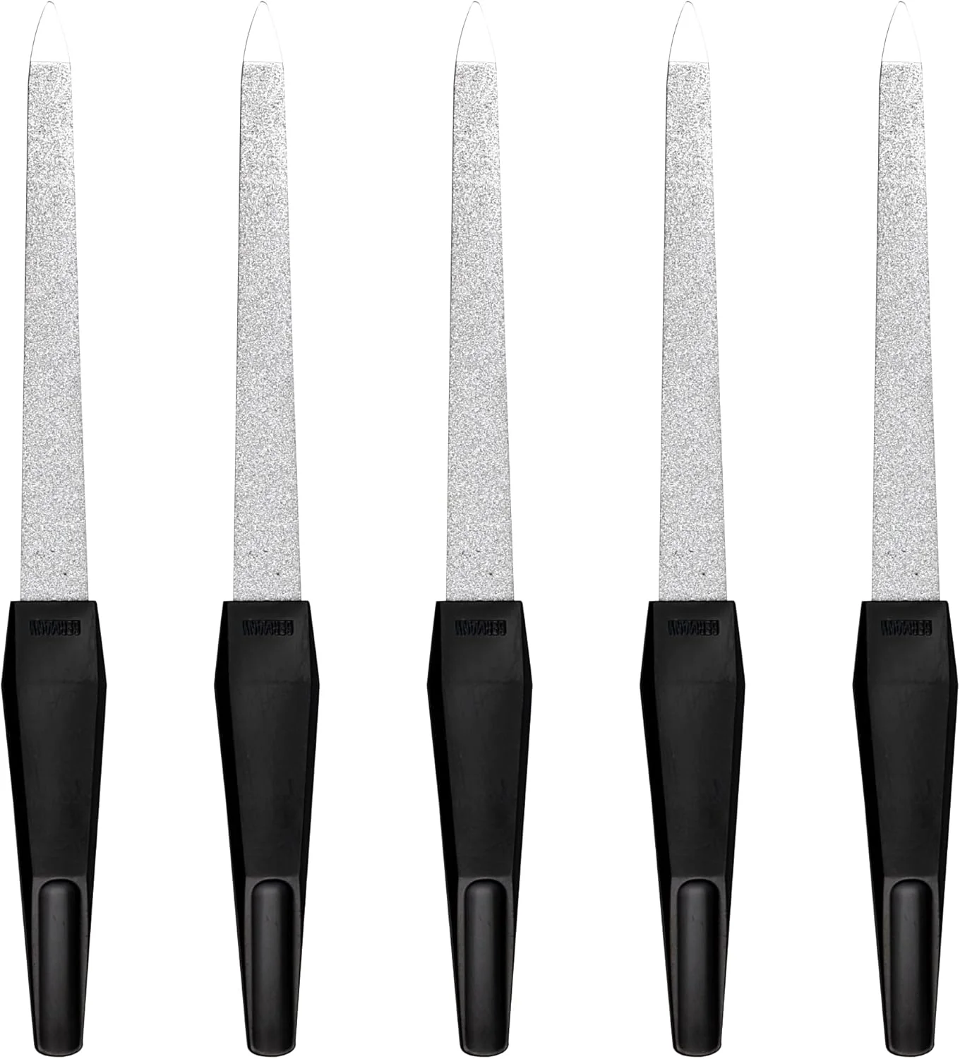 سوهان ناخن 15 سانتی متری Sonnenschein ساخت آلمان برای مانیکور و پدیکور، سوهان یاقوت کبود با پوشش زبر و ظریف، مجموعه 5 عددی 15 سانتی متری