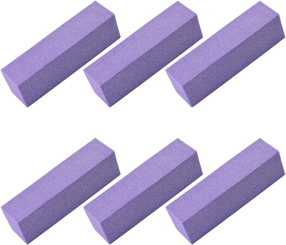 بلاک بافر ناخن 10 عددی 4 طرفه، بلاک سمباده ناخن، بلاک پولیش ناخن، بلاک بافر مانیکور، بلاک سمباده بافر ناخن برای ناخن های طبیعی و اکریلیک، بنفش