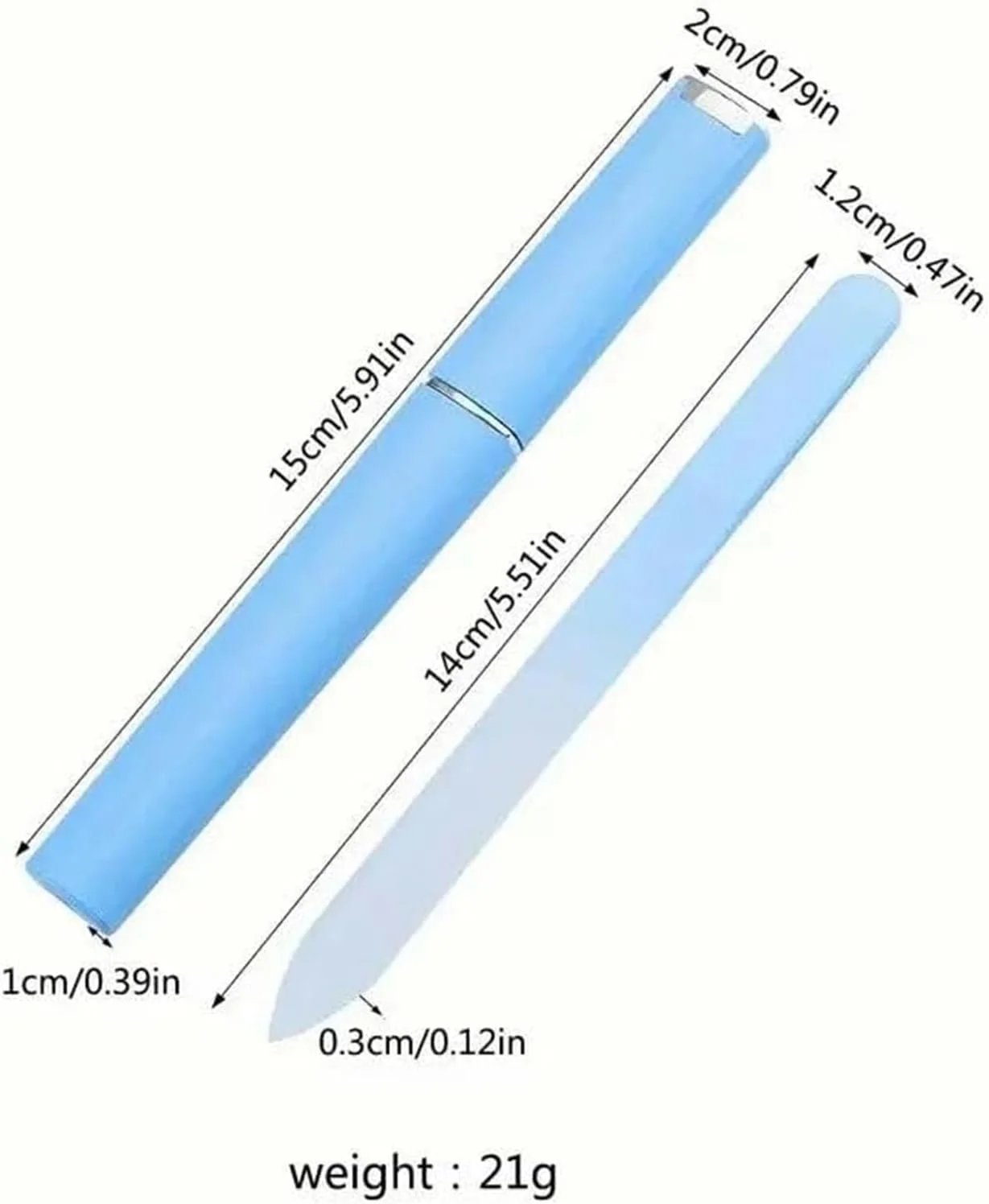 سوهان ناخن شیشه ای کریستالی، سوهان شیشه ای قوی برای ناخن های طبیعی و مصنوعی، سوهان ناخن با کیف، ابزار حرفه ای مانیکور سالن