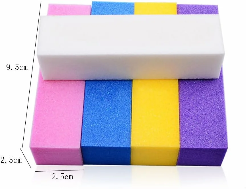 بلاک بافر ناخن لاسنرس‌ام، 20 عدد، 4 طرفه، مناسب برای پولیش، مانیکور، سنباده زدن ناخن های طبیعی و اکریلیک، صورتی