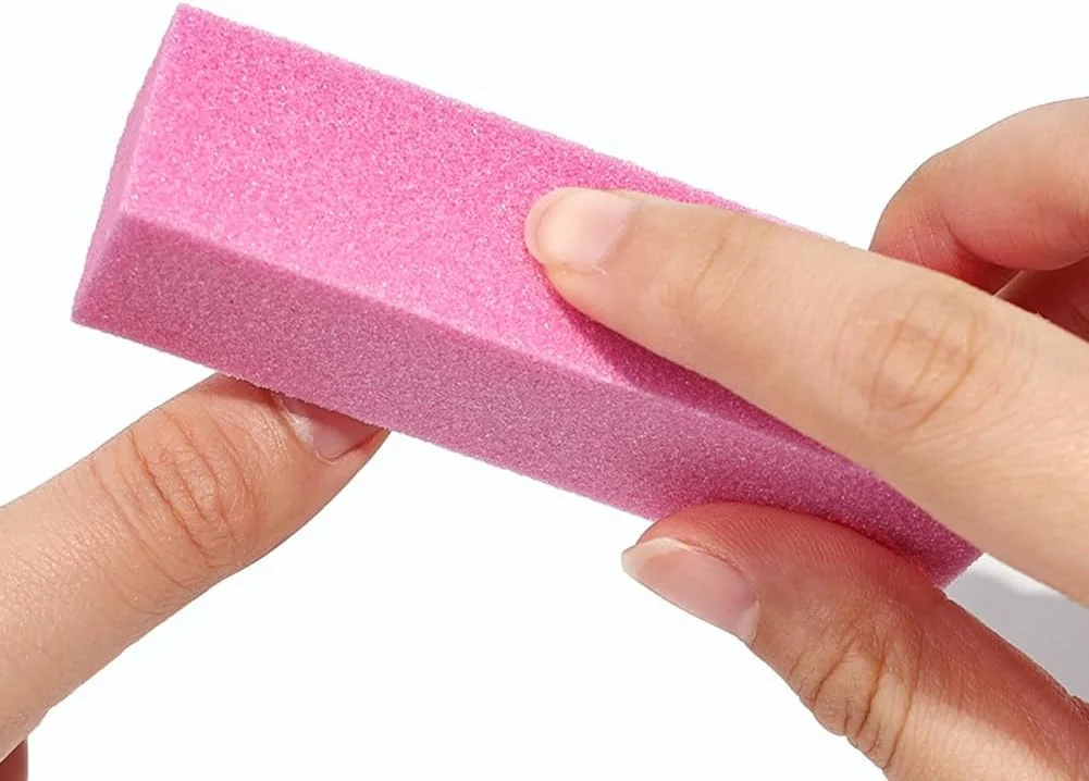 بلاک بافر ناخن لاسنرس‌ام، 20 عدد، 4 طرفه، مناسب برای پولیش، مانیکور، سنباده زدن ناخن های طبیعی و اکریلیک، صورتی