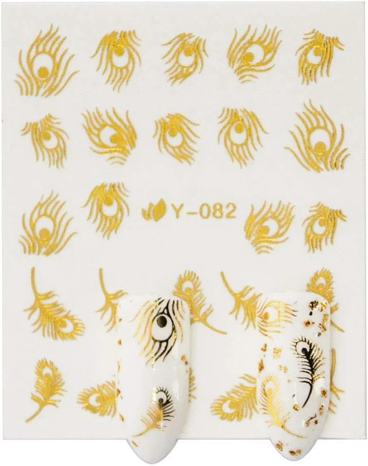 30 برگ استیکر ناخن طرح ها و رنگ های مختلف برای تزئین ناخن، برچسب های اکلیلی DIY ست مانیکور