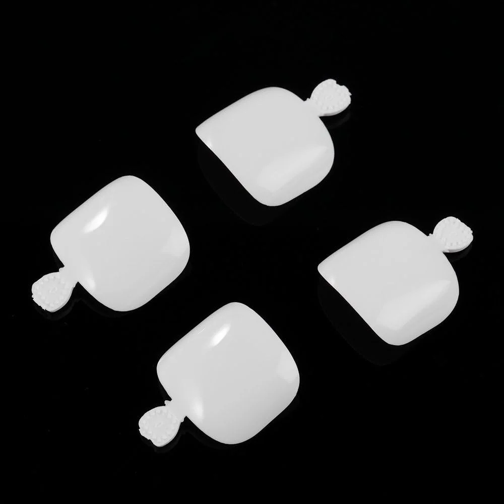 مجموعه 500 عددی ناخن مصنوعی پا پوشش کامل برای طراحی ناخن و مانیکور در سالن ها، 12 سایز