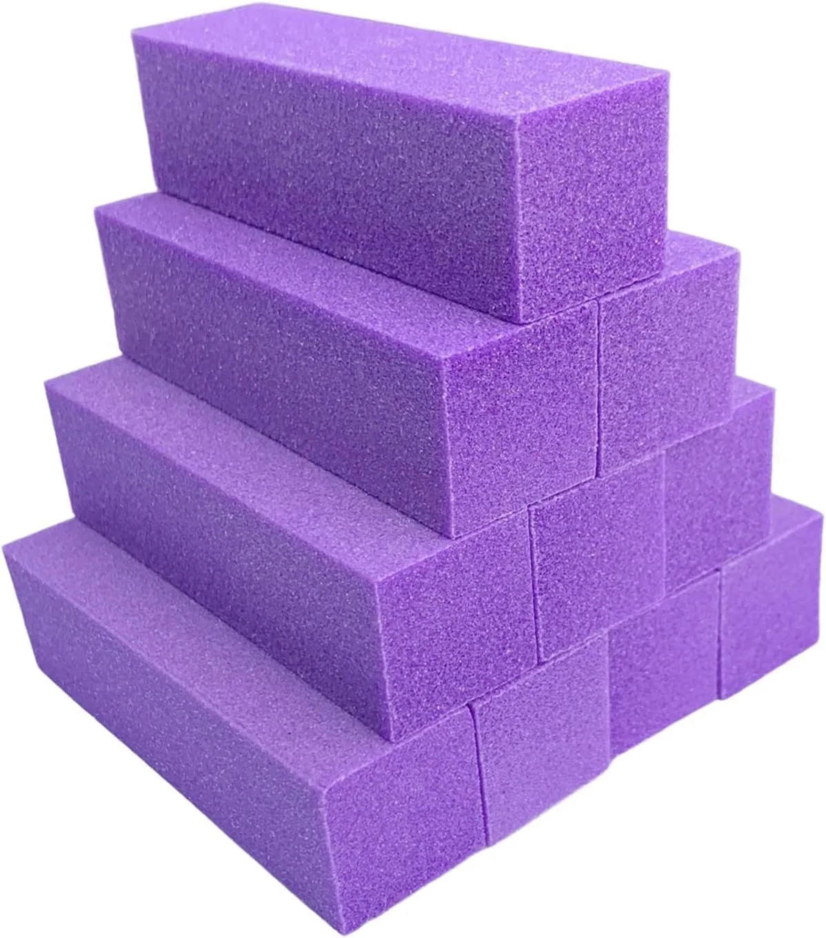 ۱۰ عدد سوهان ناخن، مناسب برای ناخن های اکریلیک و طبیعی، سوهان چهار طرفه، مناسب برای ناخن های ژلیش، ست سوهان براق کننده ناخن، پولیشر حرفه ای مانیکور، سنباده متوسط (بنفش)