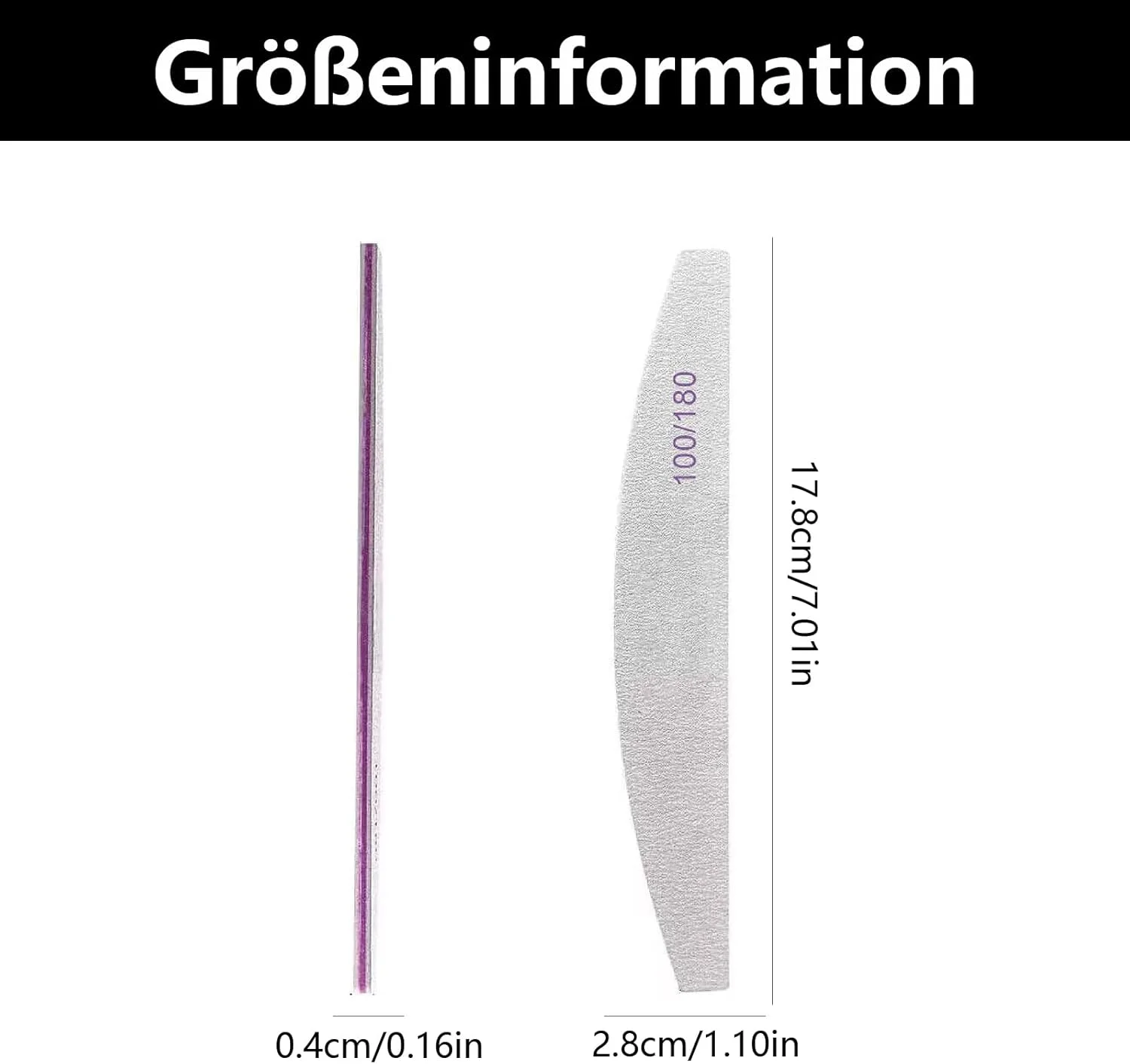 بسته 6 عددی سوهان ناخن 100/180، سوهان ناخن برای ناخن های ژلی، سوهان ناخن، سوهان ناخن های دو طرفه، سوهان ناخن دو طرفه قابل استفاده مجدد، برای سالن های ناخن، هنر ناخن DIY، خانه