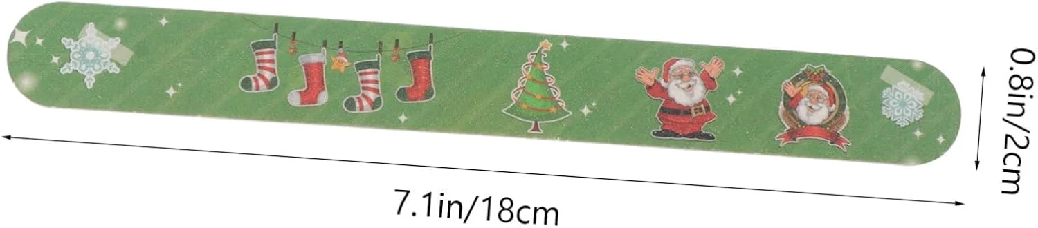 سوهان ناخن طرح کریسمس - 24 عدد رنگارنگ، ابزار طراحی ناخن فانتزی و سرگرم‌کننده، مناسب برای مانیکور خانگی