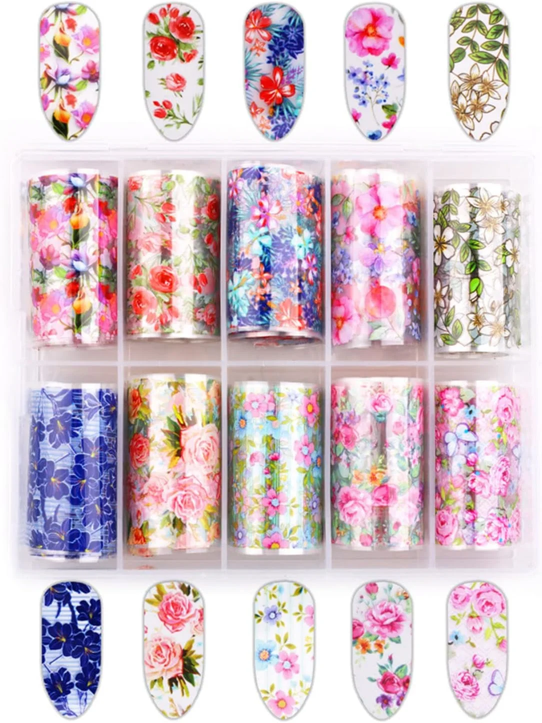 فاوونو 10 ورق استیکر انتقال فویل طراحی ناخن، لوازم طراحی ناخن، برگردان فویل، برچسب ناخن، دکوراسیون هنری ژل اکستنشن ناخن برای زنان، طراحی DIY ژل اکستنشن پلی