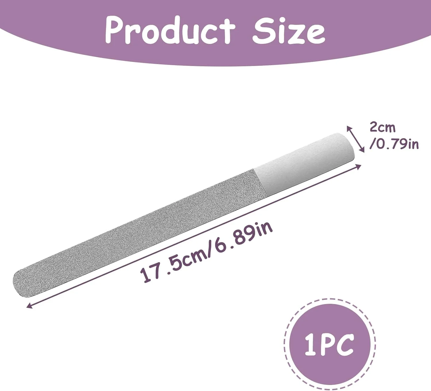 سوهان ناخن فلزی کوچک، سوهان ناخن دو طرفه با دانه بندی زبر و نرم، ابزار مانیکور استیل ضد زنگ اتوکلاو، سوهان پدیکور برای از بین بردن پینه و ناخن های ضخیم، مناسب برای استفاده در منزل و سالن