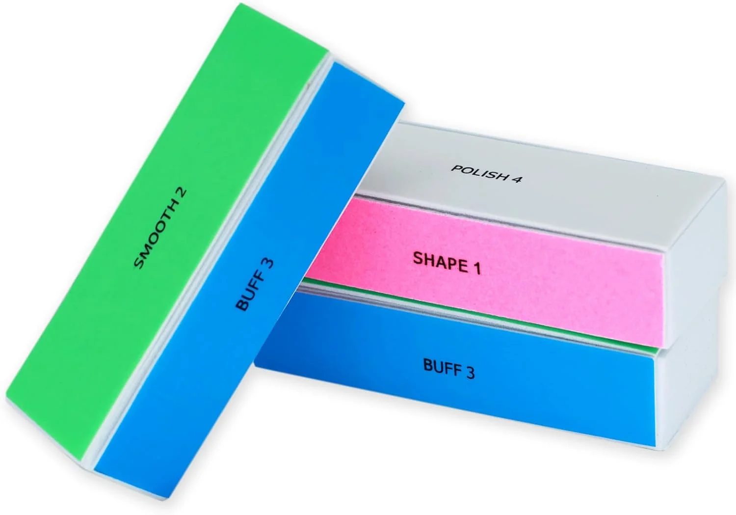 بسته 3 عددی بافر ناخن 4 طرفه برای ناخن های طبیعی و اکریلیک، سوهان و بافر ناخن، پولیشر بلوک بافر صاف کننده، بافر سوهان ناخن برای براق کردن