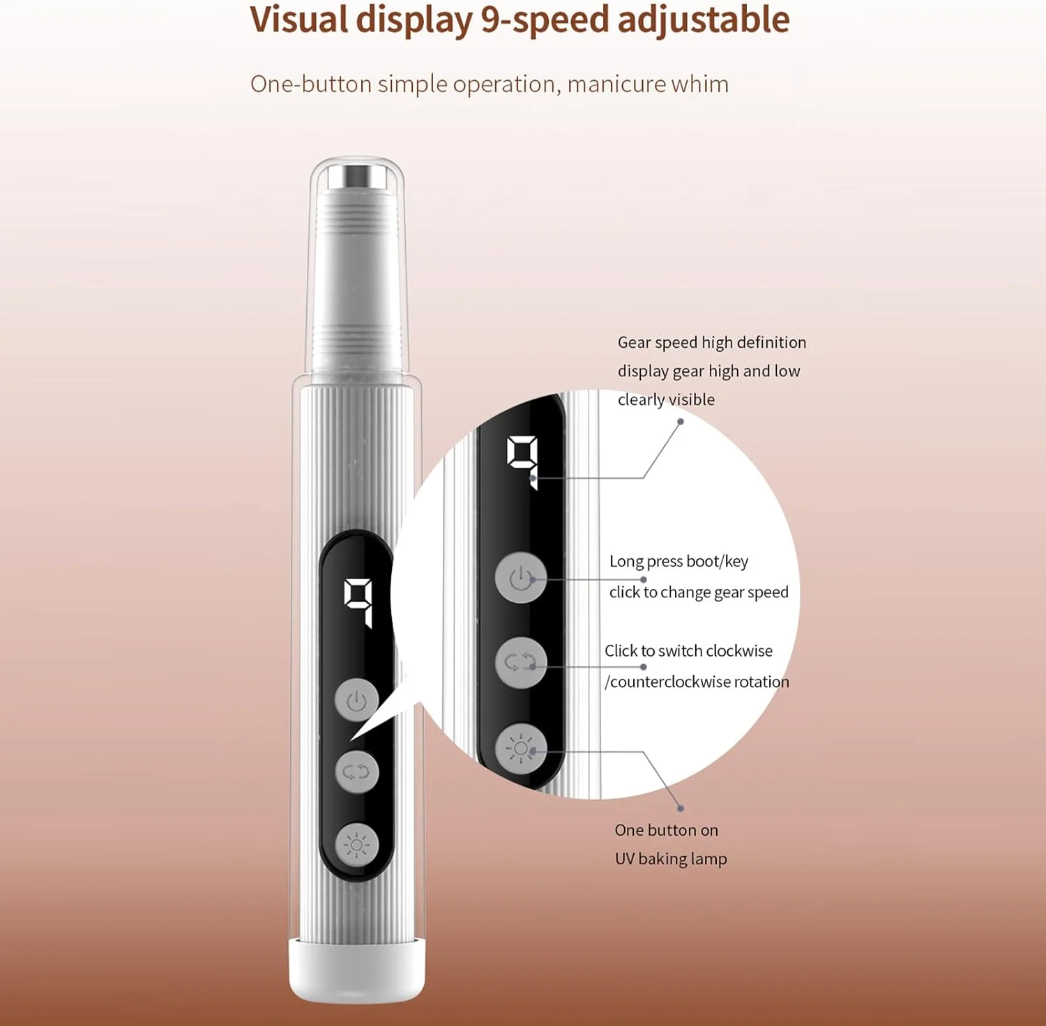 دستگاه چند منظوره جو لریتیک، سوهان ناخن با ۹ سرعت، چرخش به جلو و عقب، شارژ USB، نمایشگر روی صفحه، باتری داخلی ۵۰۰ میلی آمپر ساعتی، ۱۸۰۰۰ دور در دقیقه دستگاه چند منظوره جو لریتیک، سوهان ناخن با ۹ سرعت، چرخش به جلو و عقب، شارژ USB، نمایشگر روی صفحه، باتری داخلی ۵۰۰ میلی آمپر ساعتی، ۱۸۰۰۰ دور در دقیقه