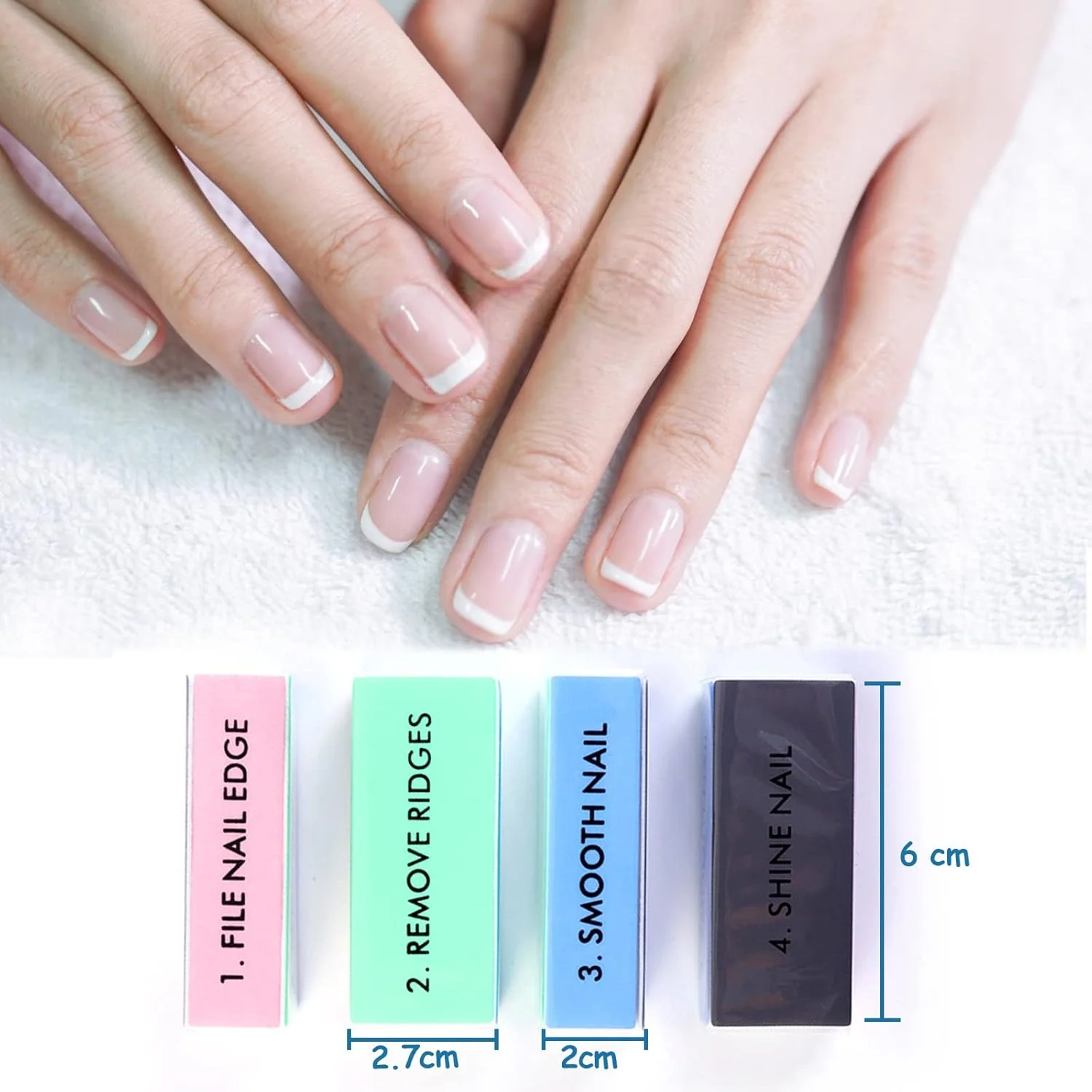 بسته 6 عددی بافر ناخن، سوهان مینی 4 طرفه اسفنجی برای سنباده زدن، براق کردن، پولیش و مانیکور ناخن طبیعی، مناسب طراحی ناخن در منزل و سالن بسته 6 عددی بافر ناخن، سوهان مینی 4 طرفه اسفنجی برای سنباده زدن، براق کردن، پولیش و مانیکور ناخن طبیعی، مناسب طراحی ناخن در منزل و سالن