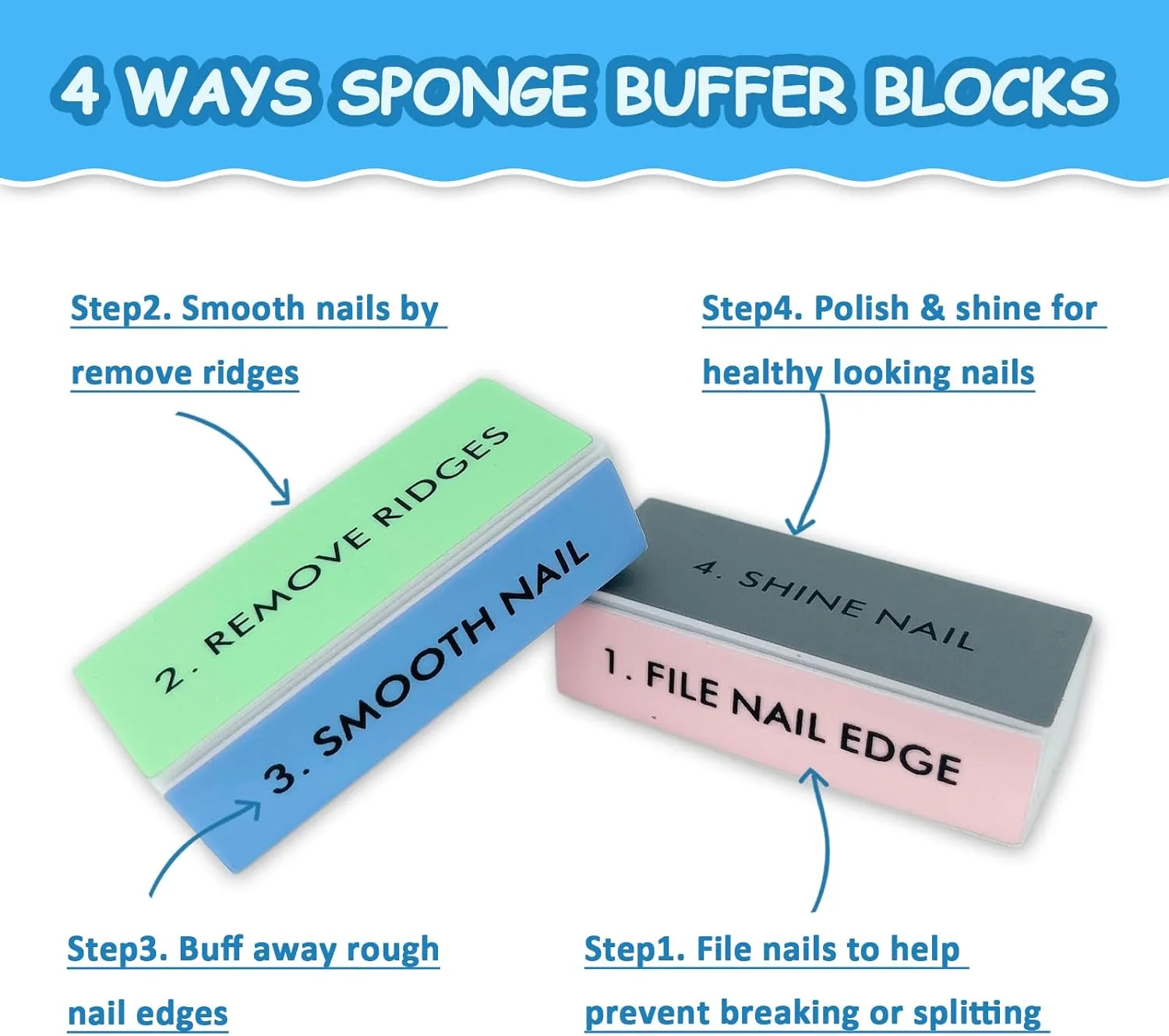 بسته 6 عددی بافر ناخن، سوهان مینی 4 طرفه اسفنجی برای سنباده زدن، براق کردن، پولیش و مانیکور ناخن طبیعی، مناسب طراحی ناخن در منزل و سالن بسته 6 عددی بافر ناخن، سوهان مینی 4 طرفه اسفنجی برای سنباده زدن، براق کردن، پولیش و مانیکور ناخن طبیعی، مناسب طراحی ناخن در منزل و سالن