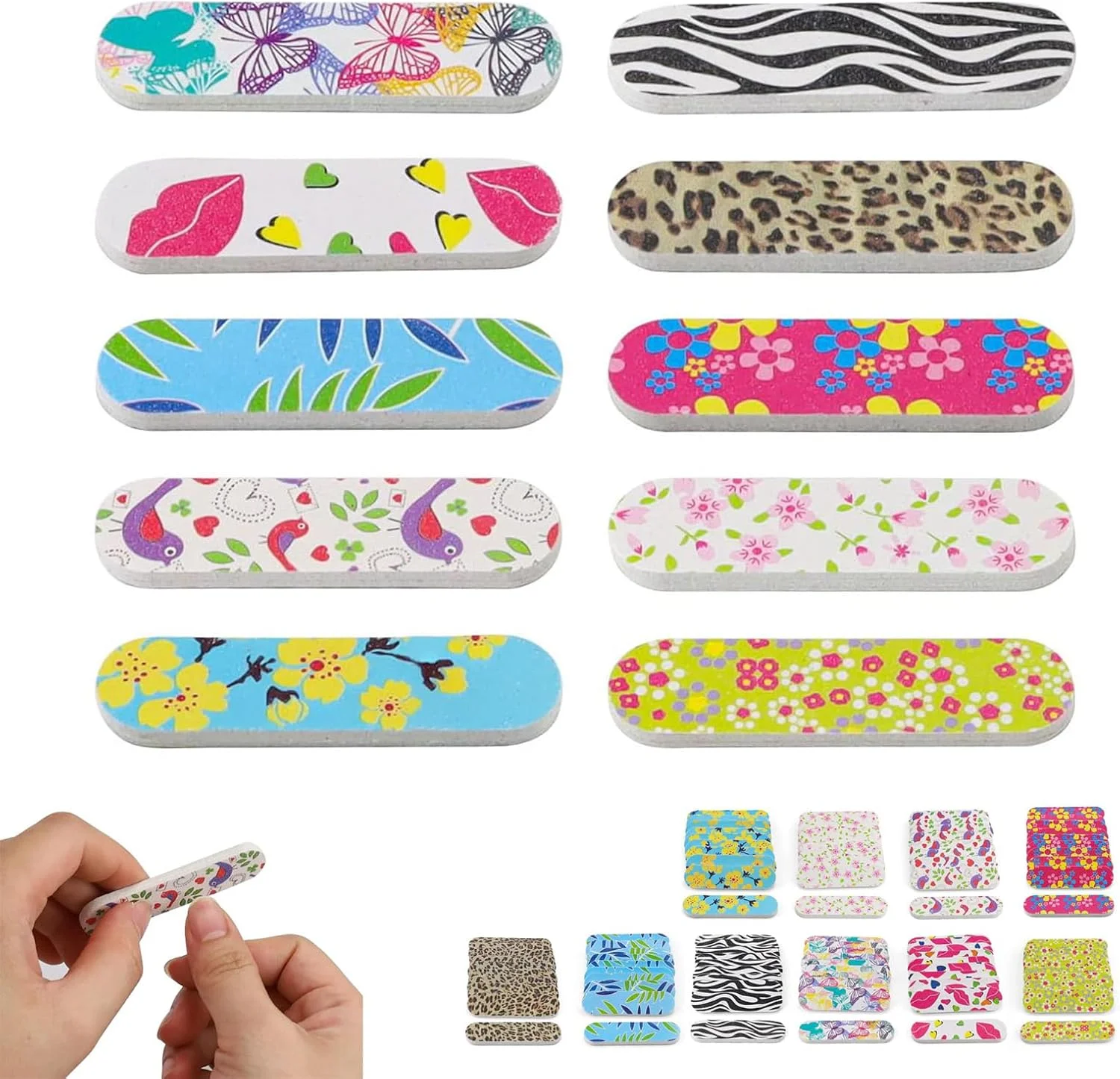 بسته ۱۰۰ عددی سوهان ناخن کوچک، سوهان ناخن دو طرفه، سوهان ناخن قابل حمل، مناسب برای ناخن های طبیعی، سوهان ناخن برای ترمیم، فرم دادن و بافت ناخن