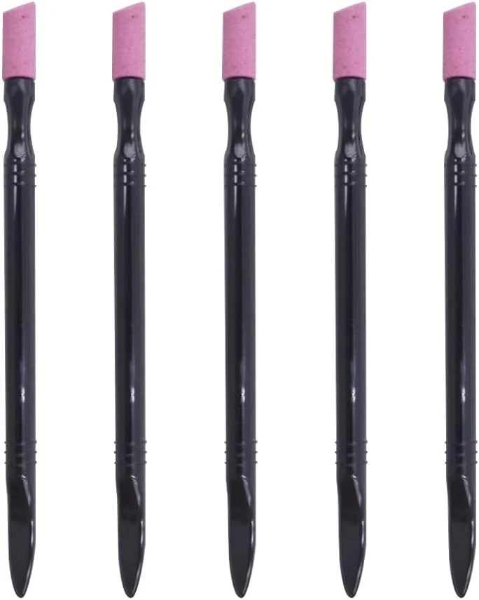 ست 5 تکه سارینی شامل سوهان ناخن سنگ پا، چوب لایه بردار، از بین برنده پوست مرده، و ابزار مرتب کننده - ابزارهای مراقبت از ناخن برای ترمیم پوست های مرده در منزل