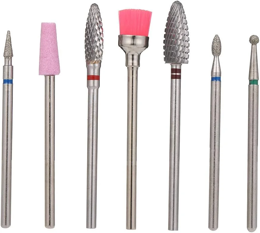 ست ۷ عددی سر سوهان ناخن برای پدیکور و مانیکور، سری های جایگزین دستگاه سوهان برقی ناخن