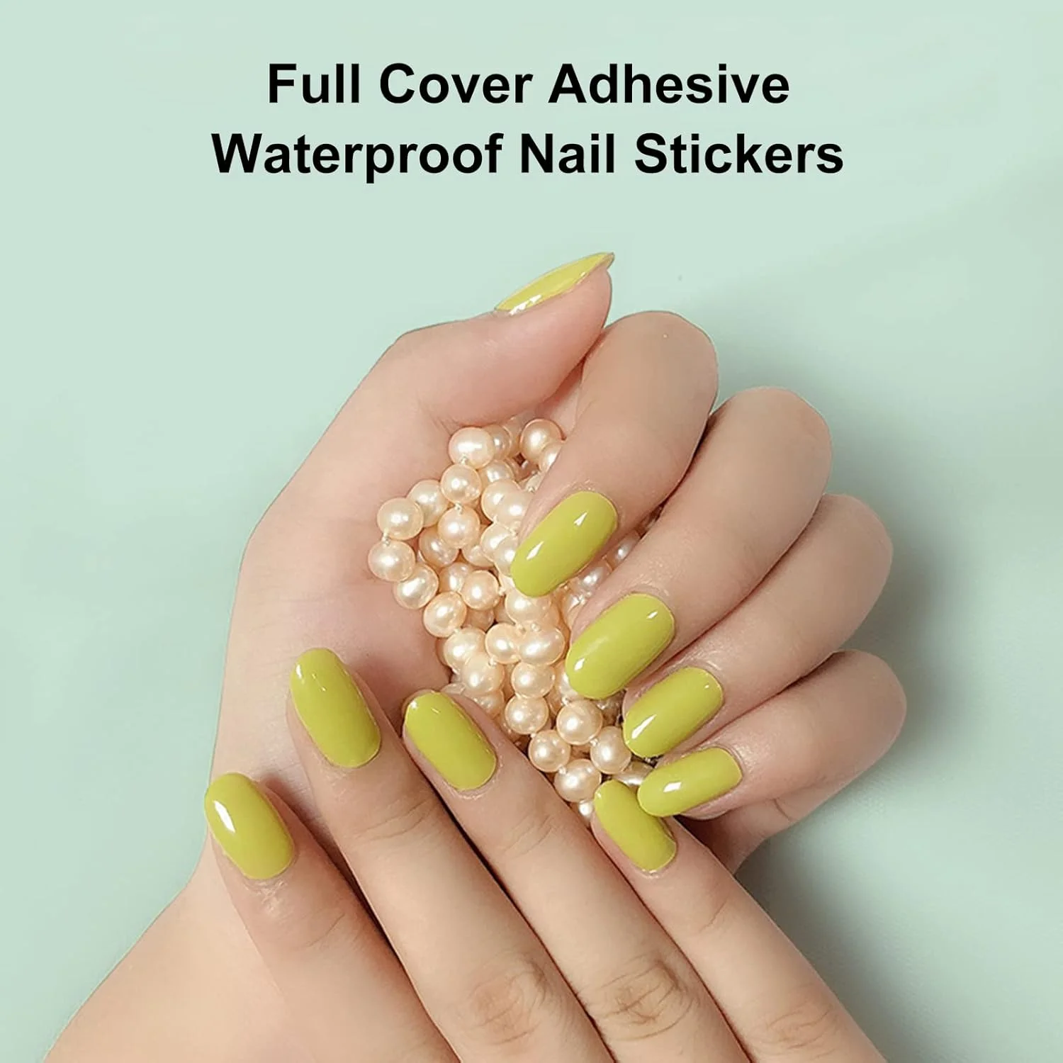 لابیموس 4 ورق استیکر ناخن ضد آب، هنر طراحی ناخن پوشش کامل، برچسب های لاک خود چسب، نکات و ترفندهای ناخن DIY برای زنان به همراه 1 عدد سوهان ناخن