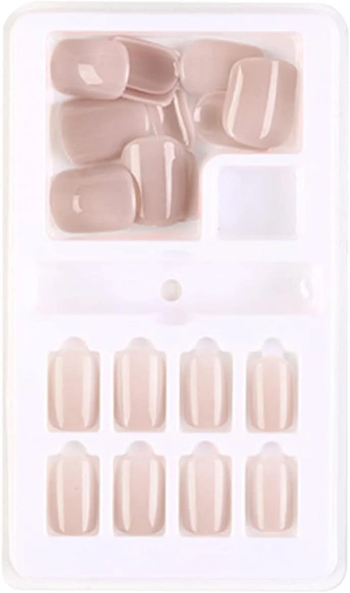 مجموعه ناخن مصنوعی لابیموس، ۱۲ سایز مختلف، ناخن های کوتاه فرانسوی طبیعی، پوشش کامل ناخن های مصنوعی اکریلیک برای سالن های ناخن و ابزار هنری ناخن DIY