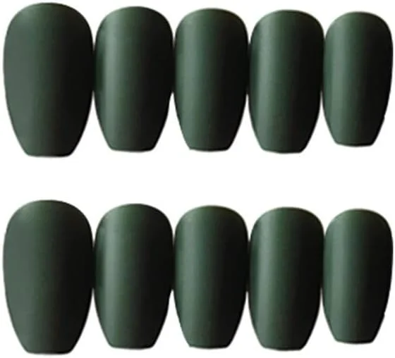 لابیموس 24 عدد ناخن مصنوعی بالرین رنگ خالص مات پوشش کامل متوسط ژلی یخ زده