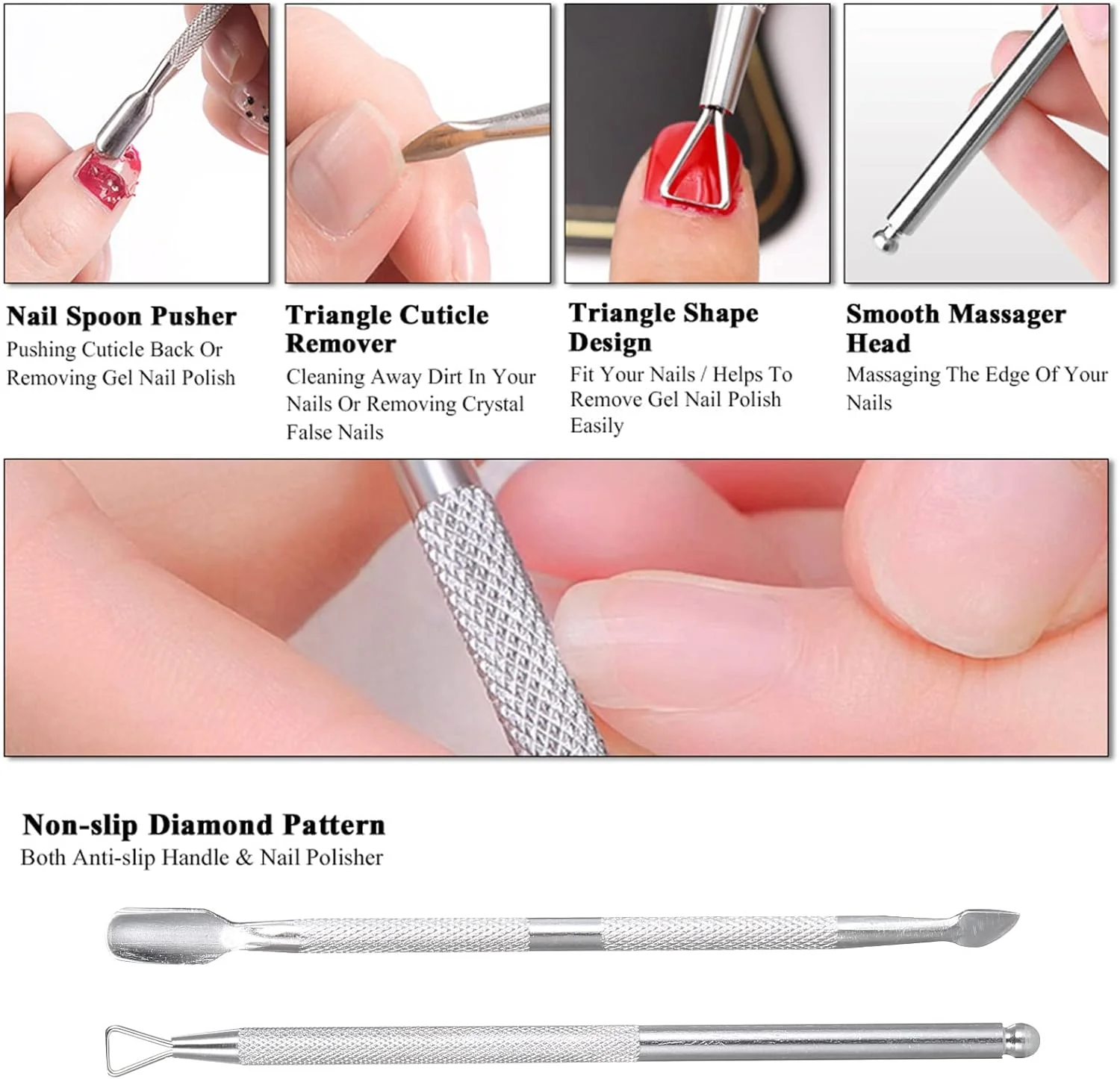 ابزار مراقبت از ناخن لابیموس، دو طرفه، از بین برنده پوست مرده و پینه، بافر ناخن 4 طرفه